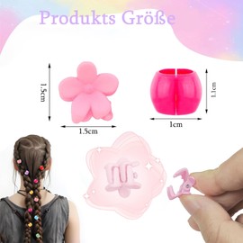 CALLYSONIC 90 Stück Haarklammern Mädchen, Mini Blumen Haarklammer, Kunststoff Haarperlen zum Klipsen, Rutschfeste Haarklammer Klein, Haarperlen Mädchen, Bunte Hair Clip für Haarschmuck Mädchen Kinder