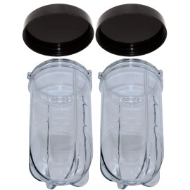 Blendin 2 Pack 16oz Tall Cup & Lid, Compatible with Original Magic Bullet MB1001