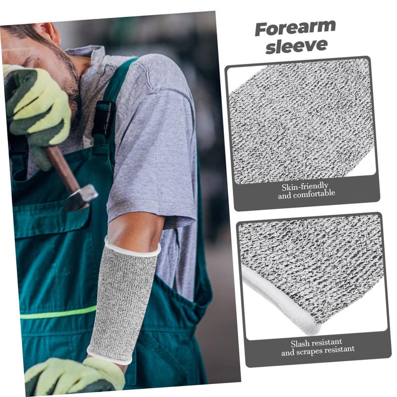 SHINEOFI 2 Pairs Cut Resistant Arm Sleeves Safety Arm Protectors