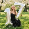 40 Inch Silver 7 Number Balloons Giant number balloons 7