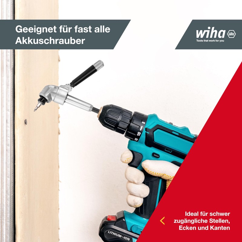 Wiha SB24628 Angled head to 105° 1/4 in x 1/4