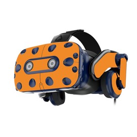 MightySkins Skin Compatible With HTC VIVE Pro VR Headset - Solid Orange | Protective, Durable, and Unique Vinyl Decal wrap cover | Easy To Apply, Remove, and Change Styles | Made in the USA