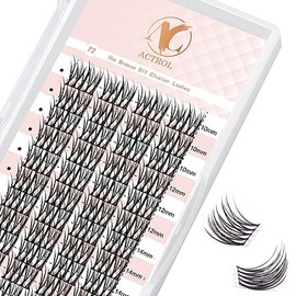 Lash Clusters, 72 Pcs Individual Cluster Lashes DIY Lash Extension 10-16mm Eyelash Clusters Volume Wispy Lashes Super Thin Band Reusable Soft & Comfortable（T08-72-D-10-16MIX）