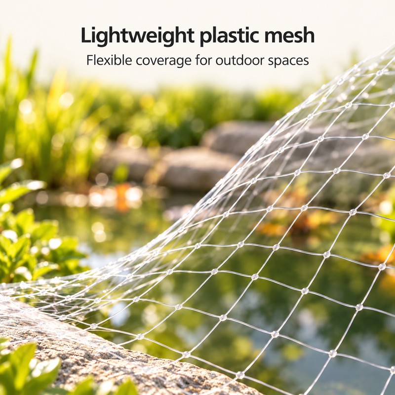 Pond Netting and Garden Bird Net – Lightweight Plastic Mesh