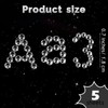Xindojuz 5 Sheets Rhinestone Letters, Glitter Self Adhesive 10 Numbers