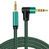 OUGCYG Aux Cable 3.5mm Audio Mic Lead 90 Degree 4-Pole