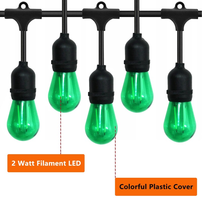 GUILEDUO 15 Pack S14 LED String Light Bulbs, Shatterproof 2