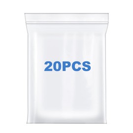 Somoga 20 PCS 9" x 12" Thick 4 Mil Clear Zip Poly Bags Plastic Reclosable Zip Seal Lock Bags Heavy-Duty Prints Photo Cards Snacks Seeds Zipper Bag
