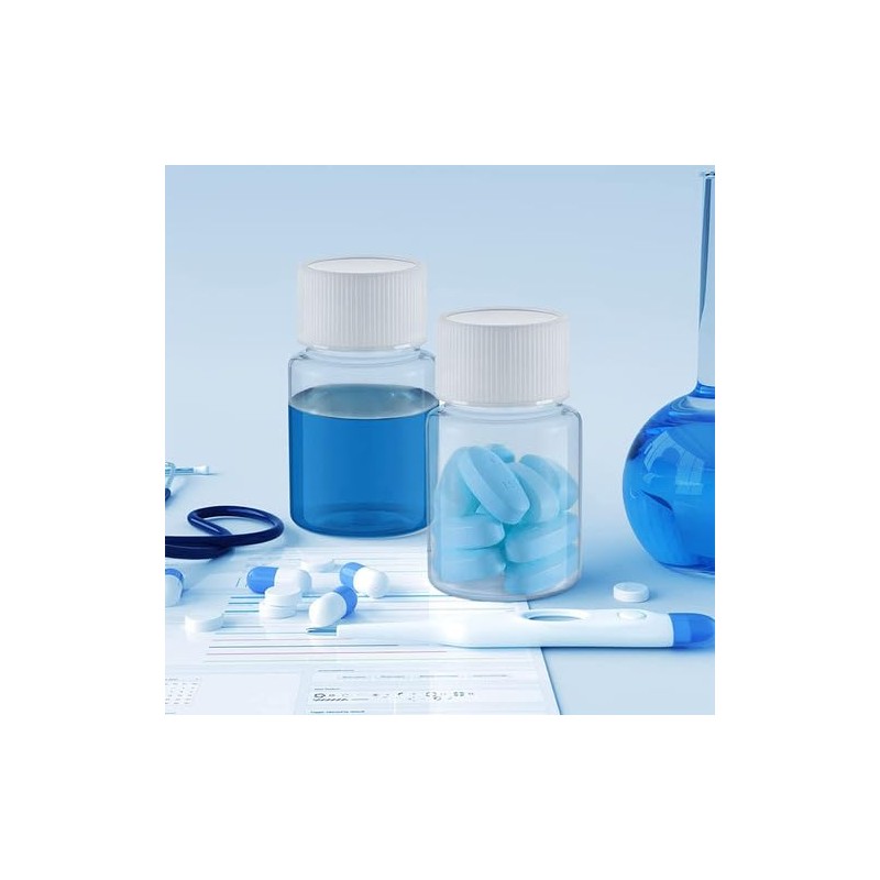 Pastillero 100 Frascos 20ml Para Pastillas Rellenables