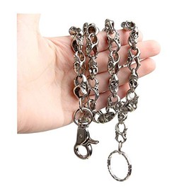 Acxico 1 Pcs 32" All Skull Strong Leash Wallet Chain Biker Trucker Heavy Jean Key Chain