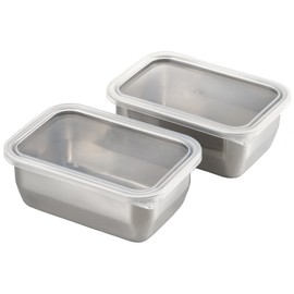 1214797 Stainless Steel Storage Containers with Lids, 2-Pack