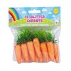 Easter 12 x Mini Glitter Carrots Bunny Egg Hunt Bonnet