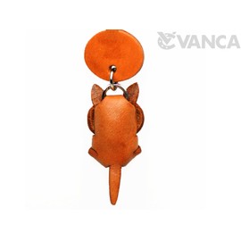 Cat Dangle Genuine Leather Cat Keychain Bankakraft Leather Story (Made in Japan)