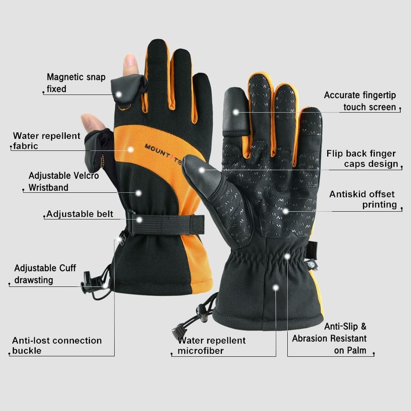 Mount Tec Men's Flexible Photography Glove Waterproof Windproof Touchscreen Gloves