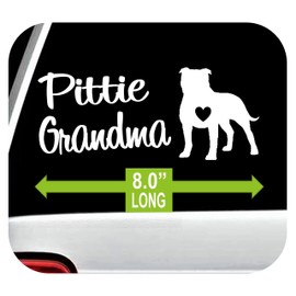Pittie Grandma Pitbull Decal Sticker for Car Window BG 440