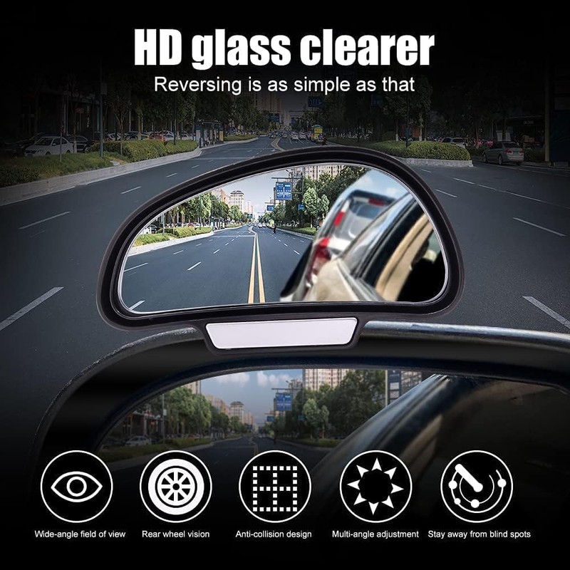jose2015 1pcs Blind Spot Mirrors for Cars RIGHT，Universal Adjustable HD