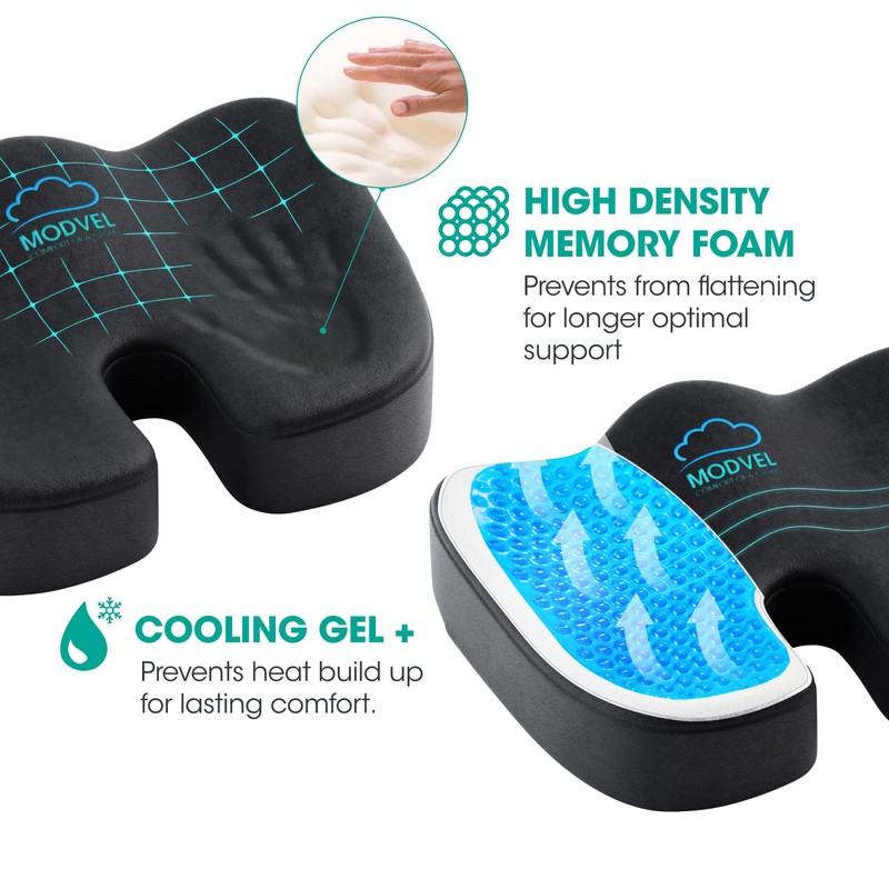 Modvel - The Original Gel Seat Cushion for Desk Chair,