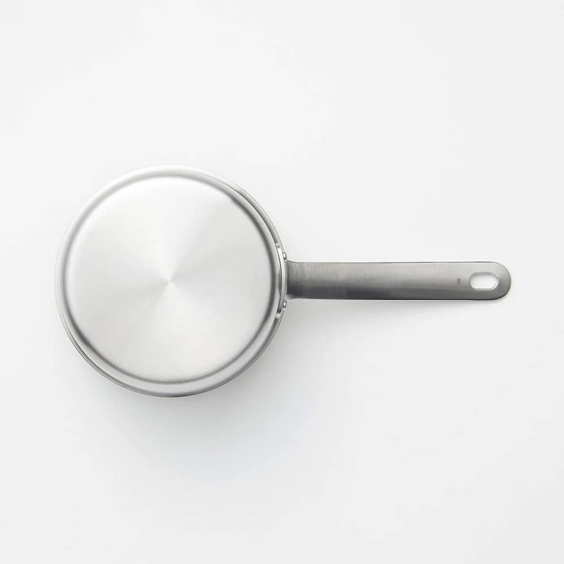 MUJI 82219913 Stainless Aluminum All-Over Three-Layer Steel Milk Pan, Silver,