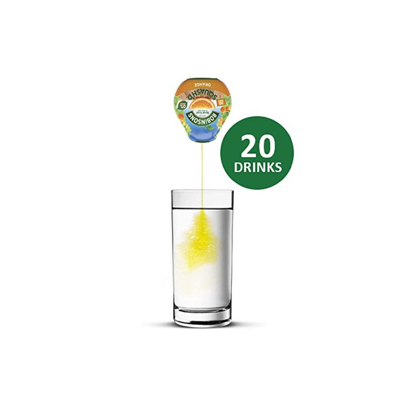 Robinsons SQUASH'D, 0 Percent Sugar, Real Fruit Squash, Low Calorie,