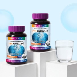 Holidays rTG Altige Omega 3 90 capsules, 2 bottles (6 months supply) / 홀리데이즈 rTG 알티지 오메가3 90캡슐 2병 (6개월분)
