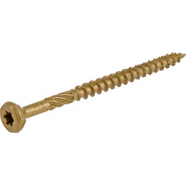 Power Pro 967780 Wood Screws, #10 x 3", Premium Outdoor Deck Screws, Rust Resistant, Epoxy Coated Bronze, 1200pcs Box