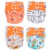 4 Packs Washable Baby Diapers Breathable Mesh Baby Cloth Nappy