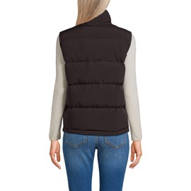 Lands' End Women's Max 600 Down Puffer Vest Small Rich Brown