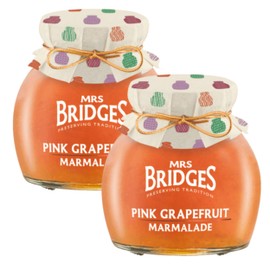 Mrs Bridges Pink Grapefruit Marmalade, Made in Scotland, 12oz Jar (Pack of 2)