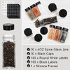 Tebery 30 Pack Glass Spice Jars Square Glass Bottles with