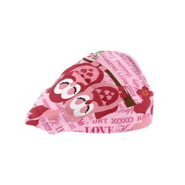 Women's Working Cap Cute Owls Love Bird Adjustable Working Hats with Sweatband and Elastic Toggle Head Cover