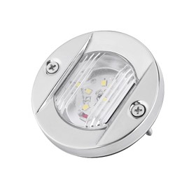 EVGATSAUTO Marine Boat LED Navigation Light, 12V White Stainless Steel Transom Mount Stern Anchor Light