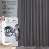 EurCross Shower Curtain, 180 x 180 cm, Dark Grey, Waterproof,