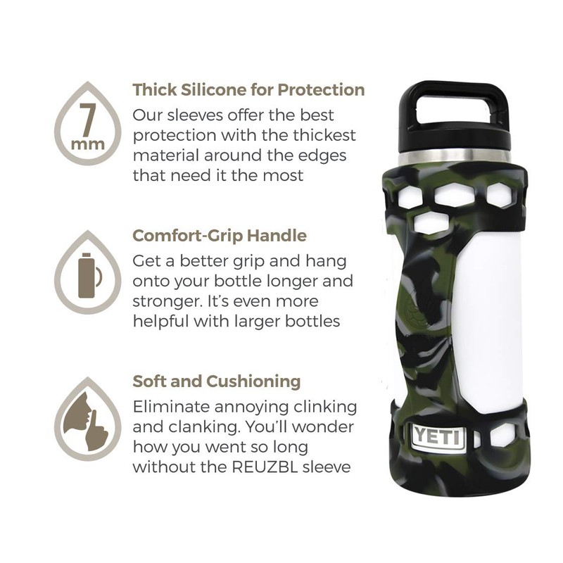 REUZBL Bottle Bumper Silicone Boot Sleeve Protector Accessories with Handle