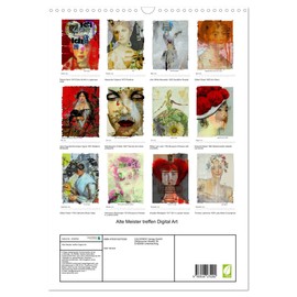 Alte Meister treffen Digital Art (Wandkalender 2026 DIN A3 hoch), CALVENDO Monatskalender