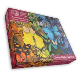 1000 Piece Jigsaw Puzzle - Natural History Museum - Butterflies & Moths For Adults size 66 x 50cms