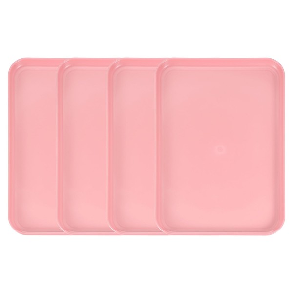 uxcell 4Pcs Plastic Serving Trays, 12.2 x 8.7 Inch Rectangle