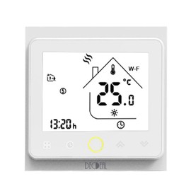 Decdeal Intelligent Room Thermostat with App Control, Compatible with Alexa/Google Home Boiler Water/Gas for Home - 5A WiFi White