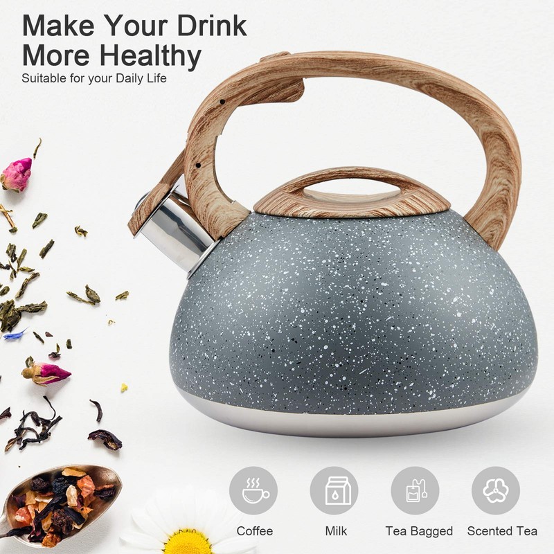 s-p Whistling Tea Kettle Stainless Steel Teapot,Teakettle for Stovetop Induction