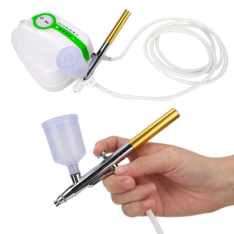 Green Portable Oxygen Injection Machine Airbrush Gun Spray Gun Nail