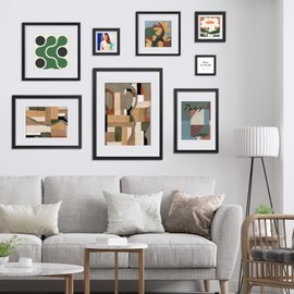 TWING 4x4 Frames, Black Square Picture Frames with Mat and Horizontal/Vertical Tabletop Frame for Gallery Wall Decor Display, Ideal Gift to Family and Friends,1 Pack