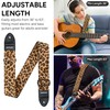 Amumu Leopard Flocked Velvet Guitar Strap with Microfiber Leather Ends,