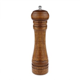 Powstro Pepper Grinder - 8 Inch Pepper Mill Oak Wood Salt Ceramic Adjustable Coarseness Grinder