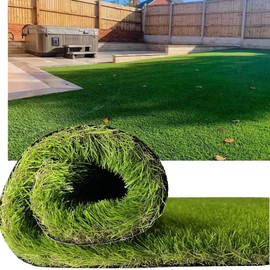 Petgrow Luxurious Artificial Grass Realistic Turf 2 X 23 Feet,1.57 Inch Pile Height Ultrathick Indoor/Outdoor Dog Fake Faux Grass,Synthetic Grass Rug Garden Landscape Patio,Drainage Holes