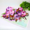 CUTE POPUP 3D Butterfly and Orchid Greeting Card - Handcrafted