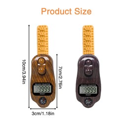 Golgner Set of 2 Digital Beads Counter, Buddha Beads Counter, Prayer Beads Counter, Resettable 5 Digit Hand Counter, Finger Counter, Row Counter, for Prayer Ramadan Sports Golf