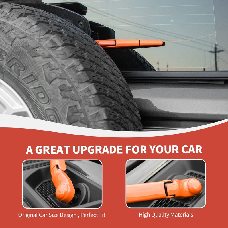 RAZPOY JL Front & Rear Window Wiper Blades Trim, Windshield