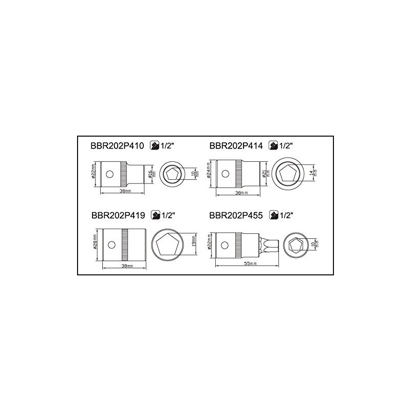 Vaso PENTAGONAL 1/2 14MM