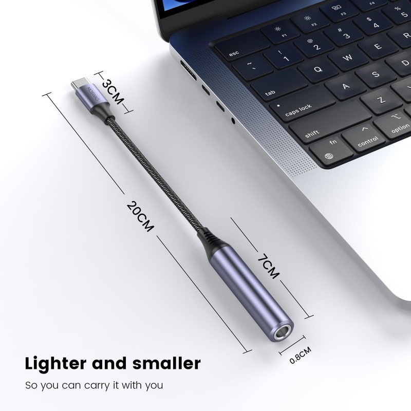 MOSWAG USB Type C to 1/4 Headphone Adapter, USB C