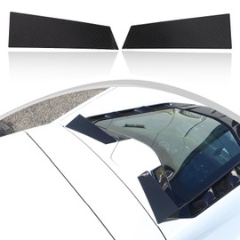 Window Roof Visor Rear Spoiler Compatible with Corvette C8 2020-2024 Rear Roof Spoiler Rear Windshield Spoiler Strip Cover Trim ABS Decoration Accessories,Fit for Coupe (Carbon Fiber Stripe)