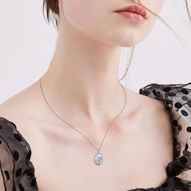 ONEFINITY Lotus Necklace 925 Sterling Silver July Birth Flower Necklace Lotus Flower Jewellery Gift For Women